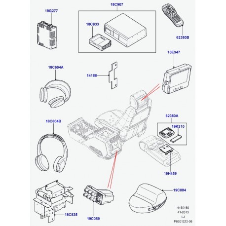 Land rover station d'arrimage Range L322 (LR032293)