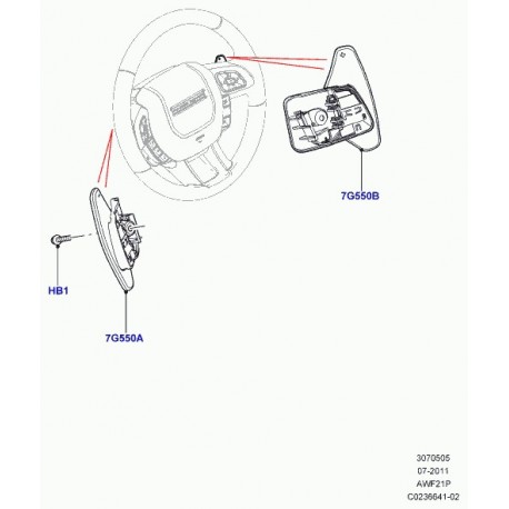 Land rover boulon Evoque (LR032348)