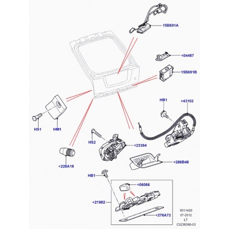 Land rover boitier de commutateur Range Sport (LR032812)