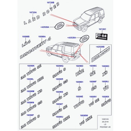 Land rover monogramme Discovery 3 (LR032925)