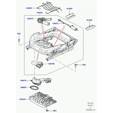 Land rover armature siege Range L322 (LR032927)