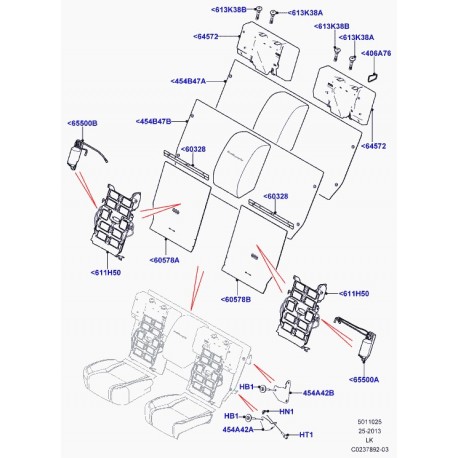 Land rover goujon rivet avant Range L405 (LR033007)