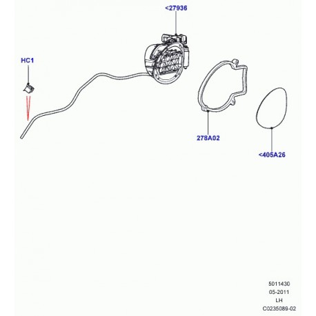 Land rover boitier-tubulu. remplis.reservoir Evoque (LR033011)