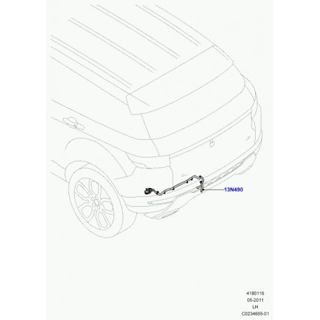 Land rover cablage accouplement de remorque Evoque (LR033060)