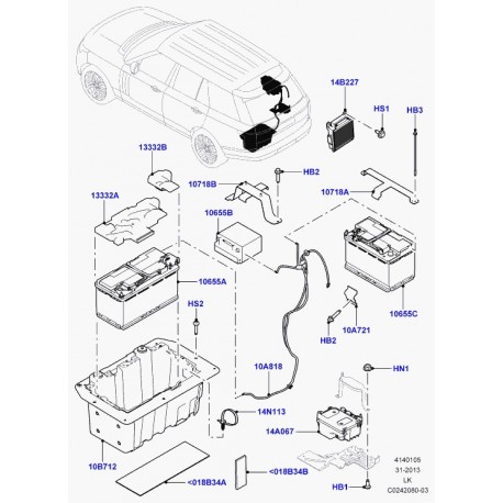 Land rover transformateur Range L405 (LR033235)