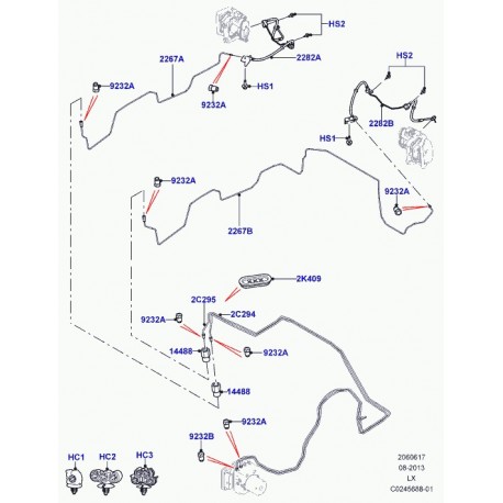 Land rover ecrou de jonction Range L405,  Sport (LR033452)