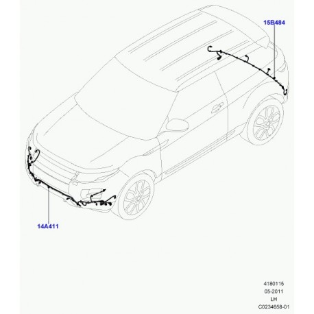 Land rover cablage pare-chocs Evoque (LR033948)