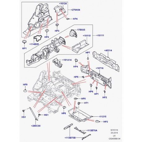 Land rover passe-fil cablage Range L405,  Sport (LR034019)