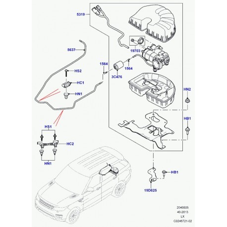 Land rover vis carter-torx Range L405,  Sport (LR034035)