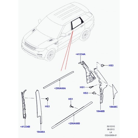 Land rover vis carter-torx Range L405,  Sport (LR034044)