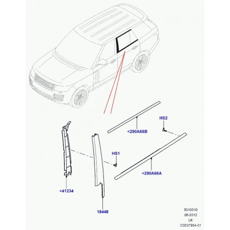 Land rover enjoliveur cadre de glace Range L405 (LR034045)