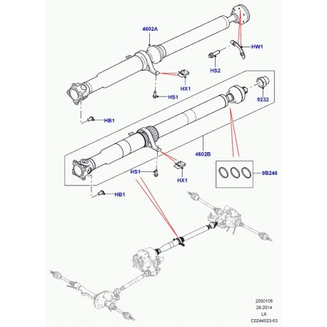 Land rover jeu de joints toriques Range L405,  Sport (LR034506)