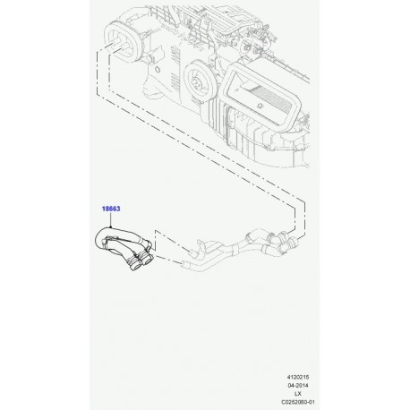 Land rover tuyau a eau chaude Range L405,  Sport (LR034602)