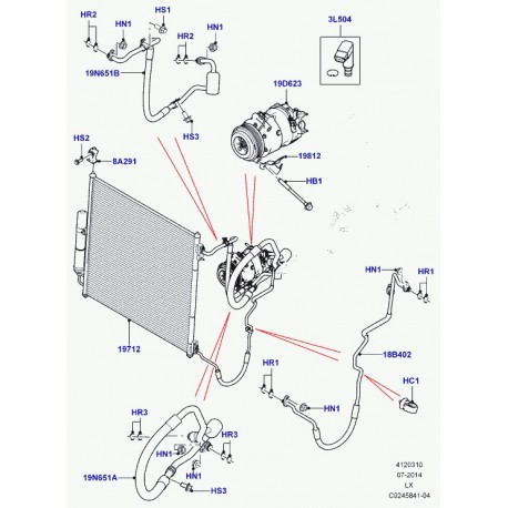 Land rover bouton Range Sport (LR035505)