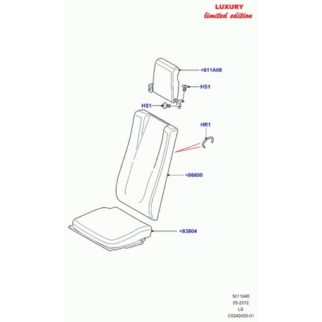 Land rover garniture coussin de siege arrière Discovery 3 (LR035714)