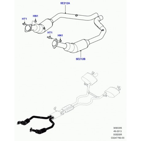 Land rover goujon Range Sport (LR035848)