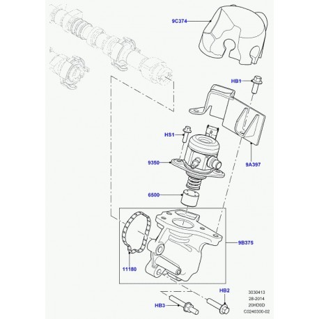 Land rover couvercle pompe a combustible Evoque (LR035936)