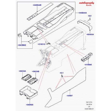 Land rover panel-console side Range L405 (LR036316)