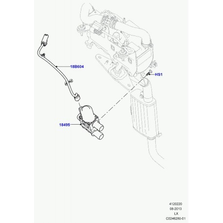 Land rover cablage clapet de derivation Range L405,  Sport (LR036343)