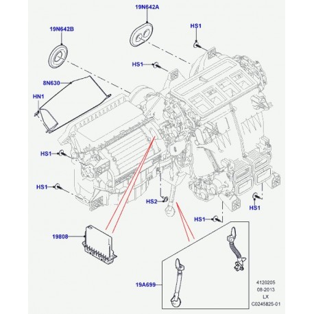 Land rover tuyau flexible d'ecoulement d'eau Range L405,  Sport (LR036377)