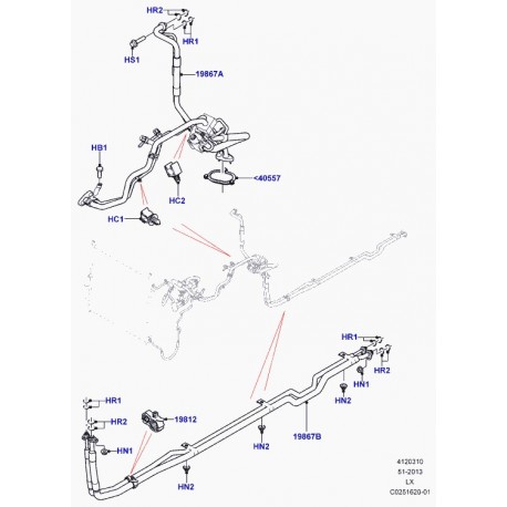 Land rover joint caoutchouc Range L405,  Sport (LR036404)