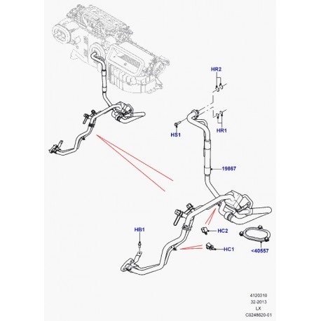 Land rover joint caoutchouc Range L405,  Sport (LR036405)