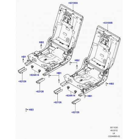 Land rover recouvrement glissieres Range L405 (LR036943)