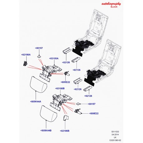 Land rover recouvrement glissieres Range L405 (LR036944)