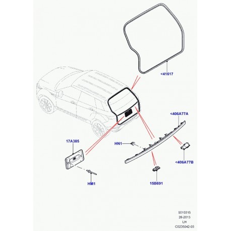 Land rover rivet borgne Evoque (LR037061)