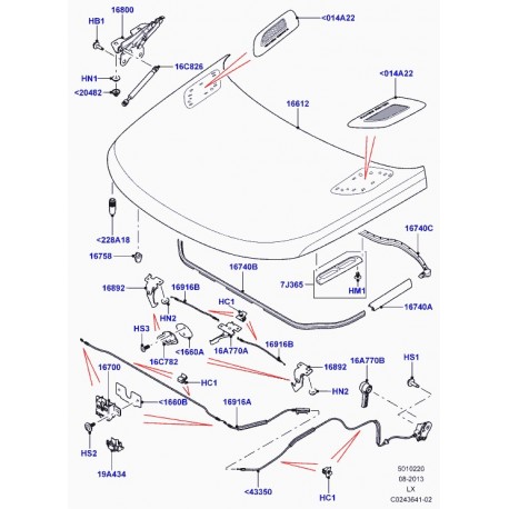 Land rover vis a tete hexagonale avec rondelle Range L405,  Sport (LR037087)