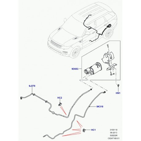 Land rover tube de ventilation Range Sport (LR037478)