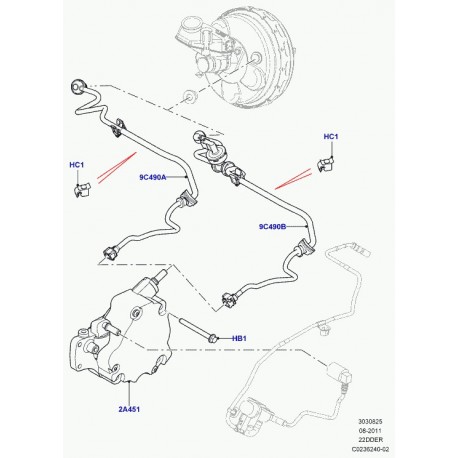 Land rover pompe a vide Evoque (LR037627)