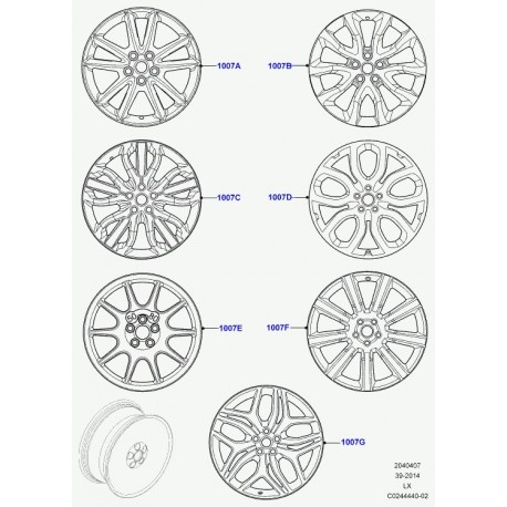 Land rover elge leichtetall Range L405,  Sport (LR037742)