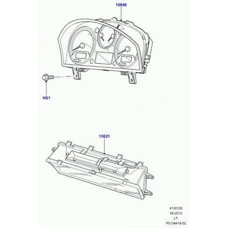 Land rover verre combine des instruments Defender 90, 110, 130, Discovery 3, Range Sport (LR038299)