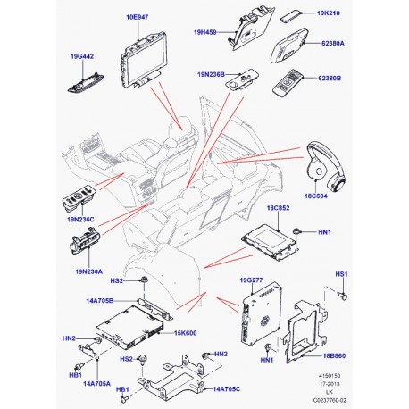 Land rover prise interface systeme audio Range L405 (LR038540)