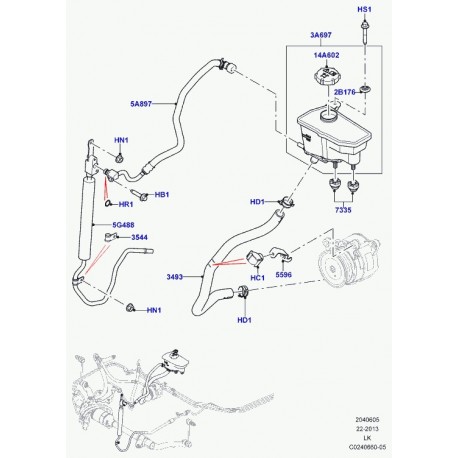 Land rover support flex. barre stabilisatriceil. active Range L405,  Sport (LR038588)