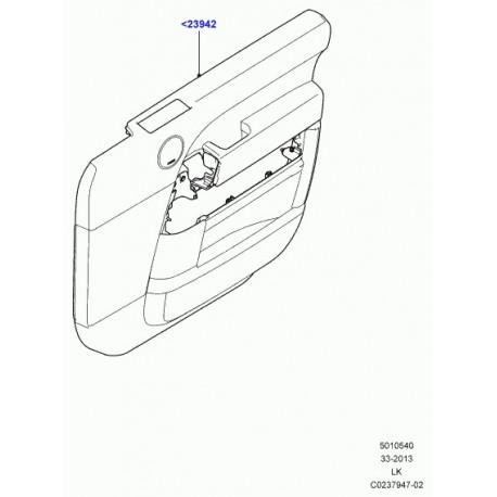 Land rover panneau de garnissage de porte Range L405 (LR040530)