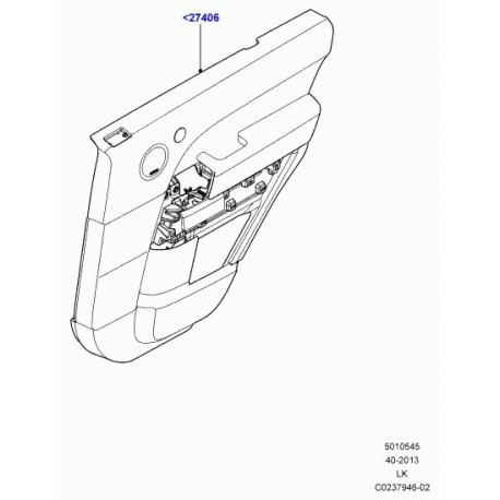 Land rover panneau de garnissage de porte Range L405 (LR040532)