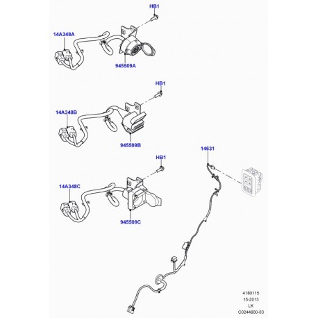 Land rover cablage accouplement de remorque Range L405 (LR040542)