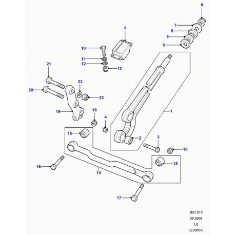 Land rover barrette de tension Defender 90, 110, 130 (LR041262)