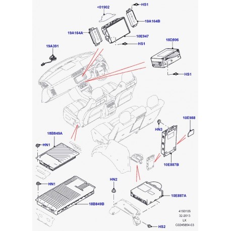 Land rover controle unite audio-visuelle Range L405,  Sport (LR042093)