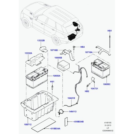 Land rover tube de ventilation Range L405,  Sport (LR042327)