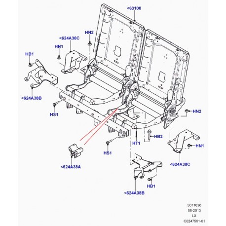 Land rover support fixation siege Range Sport (LR042924)