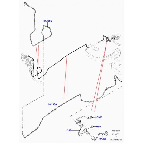 Land rover wire-fuel burning heater Range Sport (LR043288)