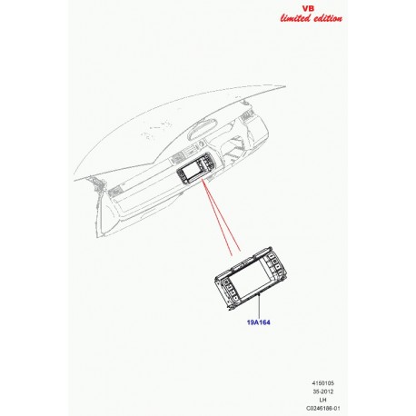 Land rover controle unite audio-visuelle Evoque (LR043476)