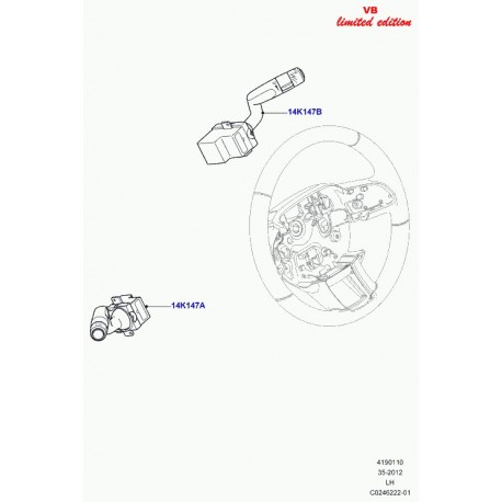 Land rover commutateur essuie / lave-glace Evoque (LR043611)