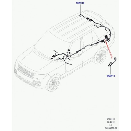 Land rover wiring-tv tuner Range L405 (LR043872)