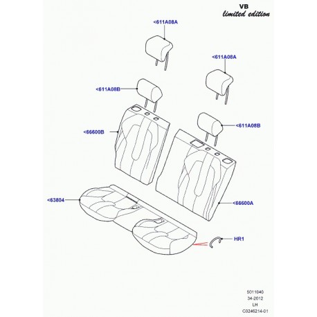 Land rover ensemble appui-tete Evoque (LR044168)