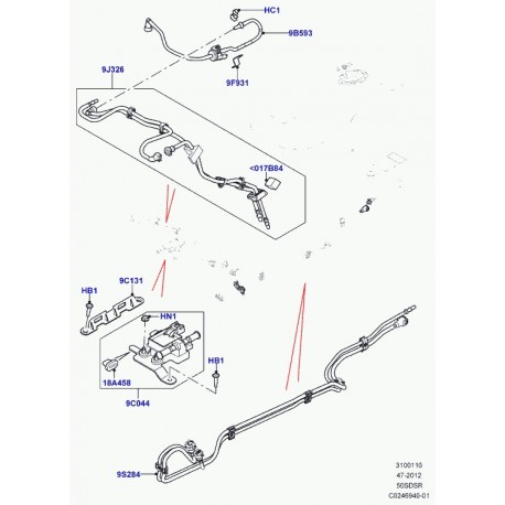 Land rover mousse joint d'etancheite Range Sport (LR044464)