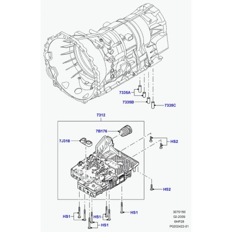 Land rover soupape de commande boite de vitesse Range Sport (LR045060)